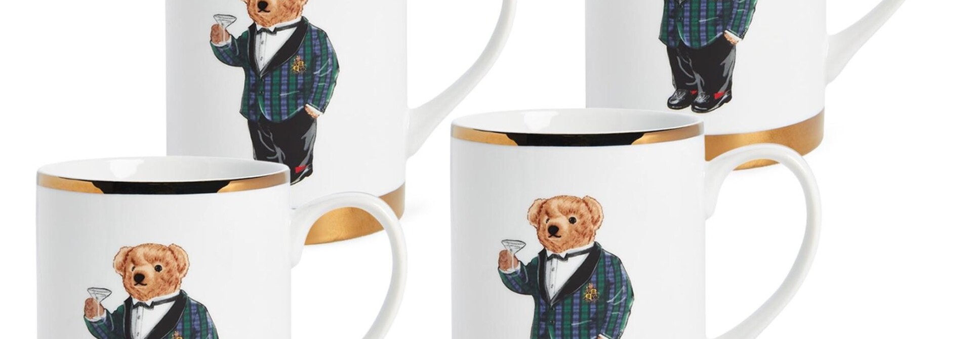 Thompson Bear Porcelain Mug Set 4pcs