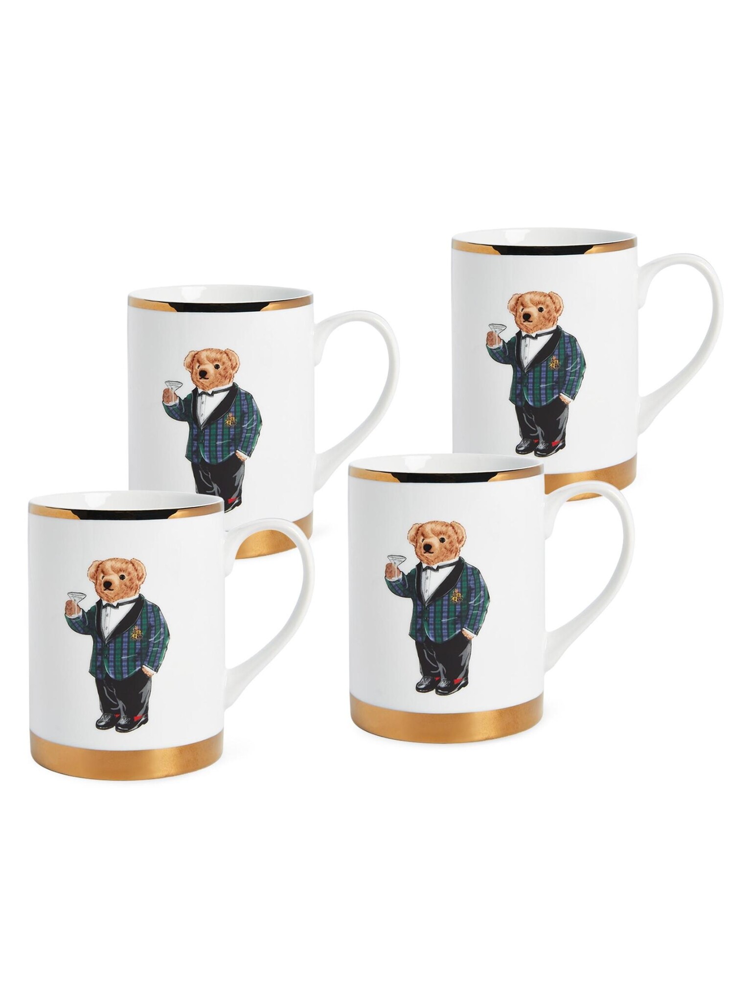 Thompson Bear Porcelain Mug Set 4pcs-1