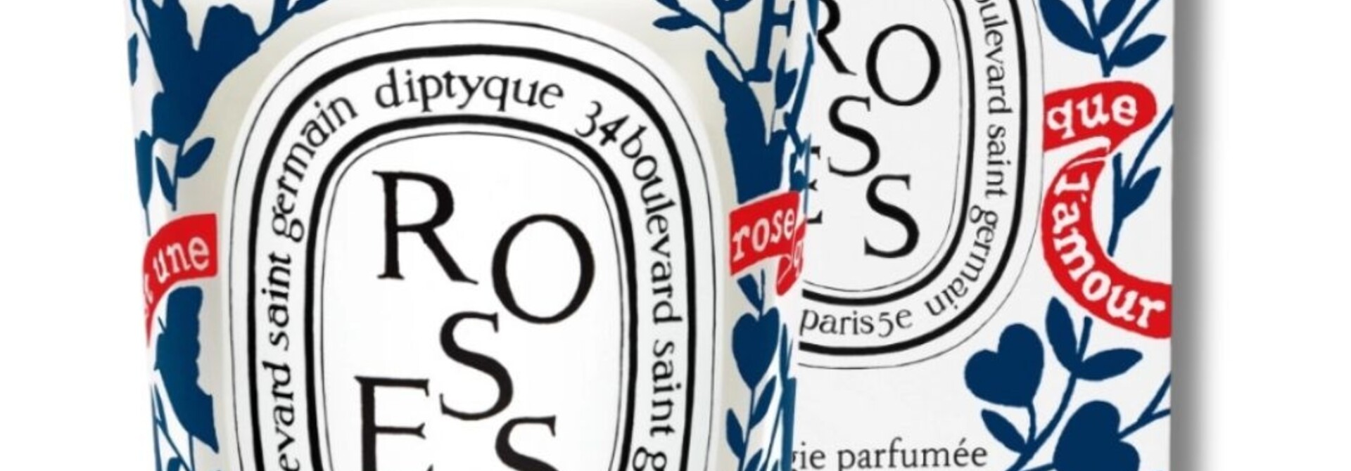 Bougie St Valentin  Roses 190g - Edition Limitée