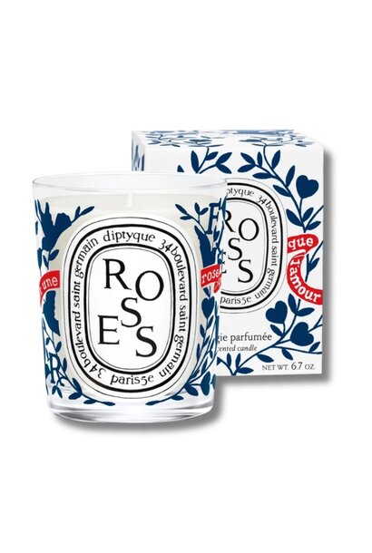Bougie St Valentin  Roses 190g - Edition Limitée