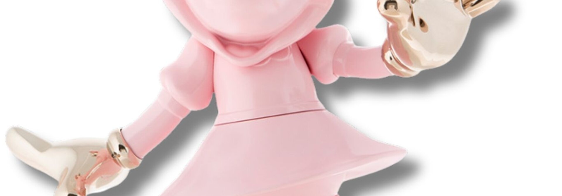 Minnie Welcome Rose Pastel Laqué & Or Rose 62cm