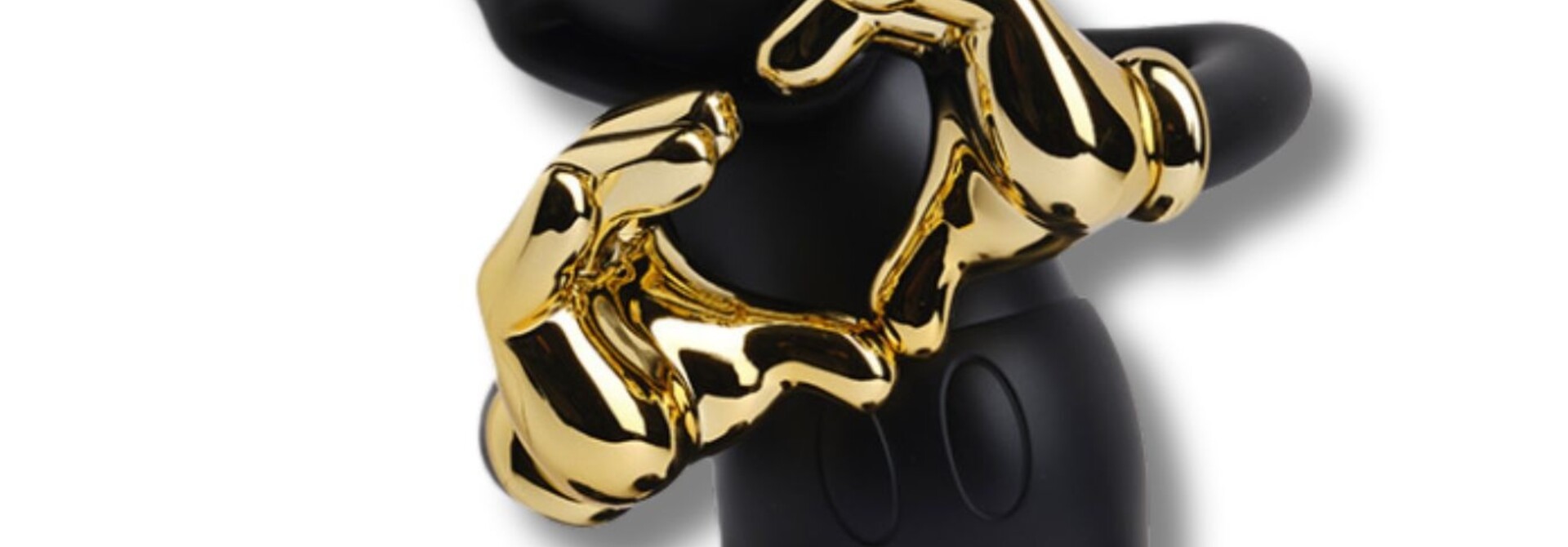 Mickey With Love Noir Mat & Or Chromé 60cm