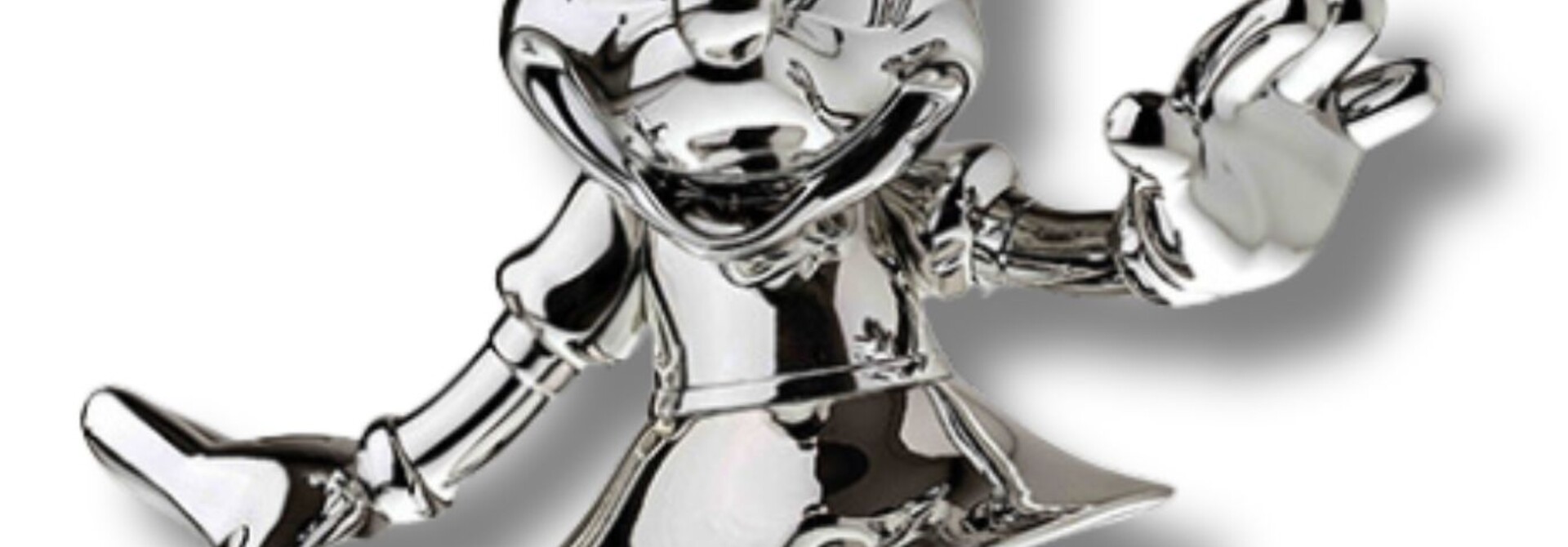 Minnie Welcome Chromé Argent 31cm