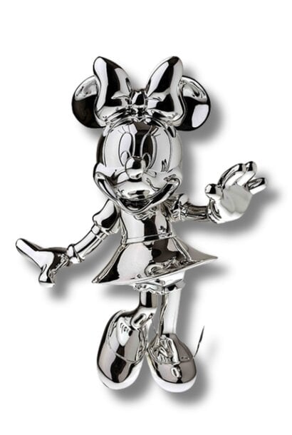 Minnie Welcome Chromé Argent 31cm