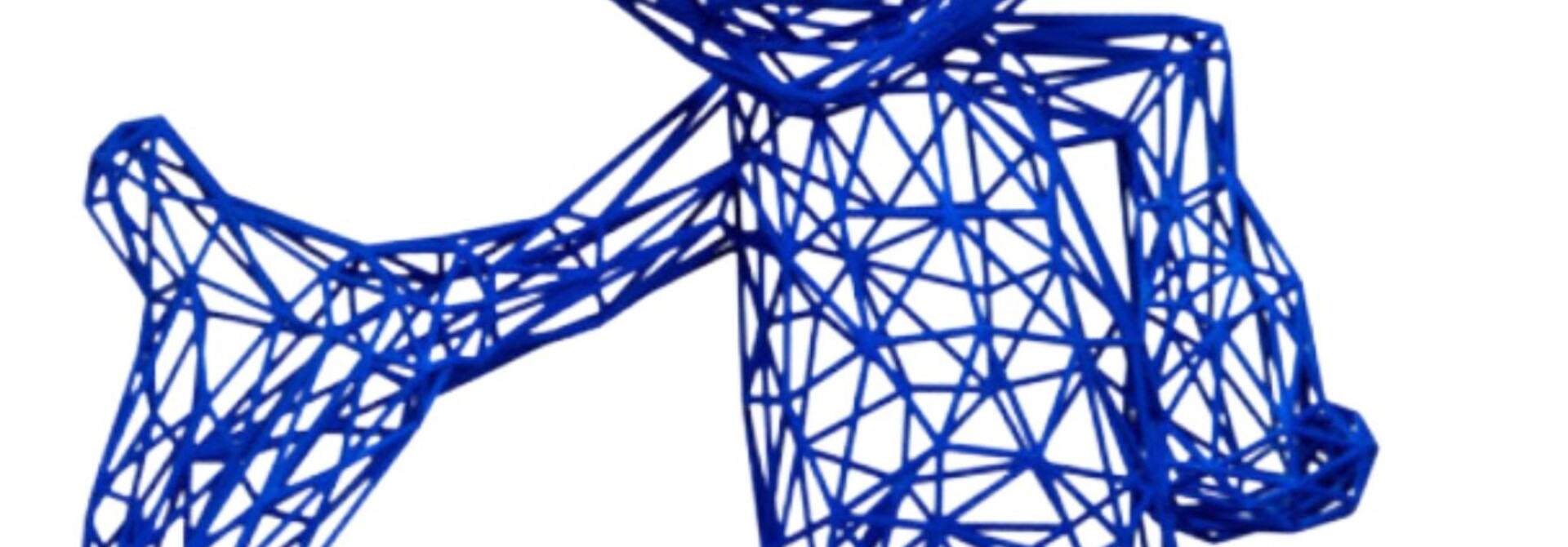 Mickey Wire By Miguel Chevalier Blue 50cm