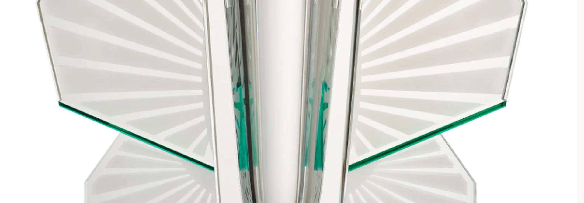 Claire - Vase Clear/Deep Green 38x12x28cm