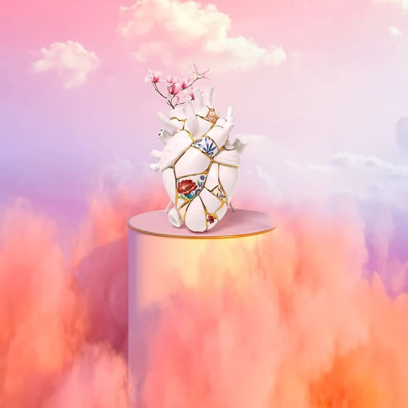 Vase Love in Bloom Kintsugi H.25cm-5