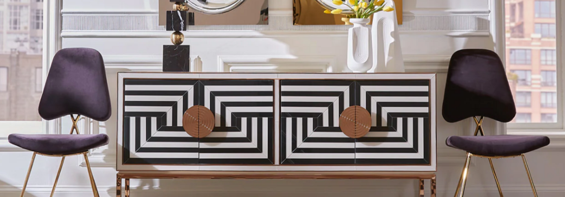 Op Art Credenza 4 Portes