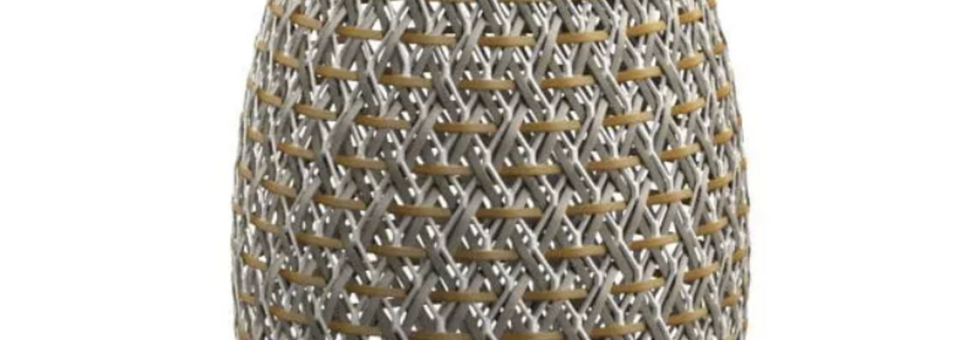 Lantern Dala M Ibiza & White Ø34xH.47cm