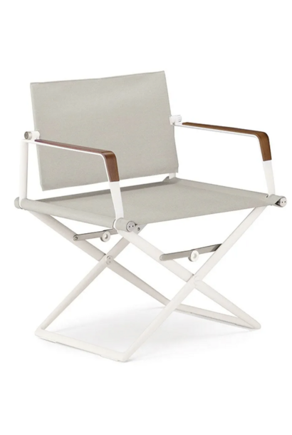 Fauteuil Seax avec Accoudoirs en Teak Sail Dove & Lipari