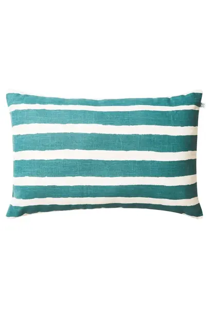 Coussin Outdoor Block Stripe - Heaven Blue & Off White  & Grey 40x60 cm