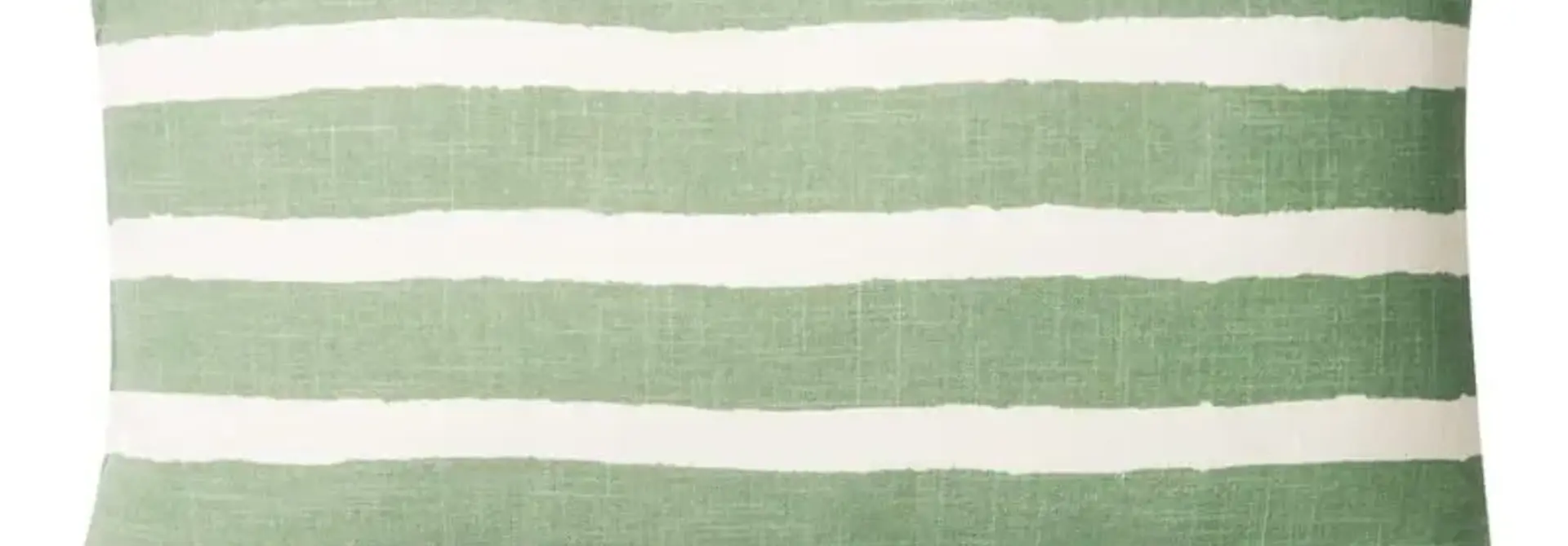 Coussin Outdoor Block Stripe - Sage & Off White 40x60 cm