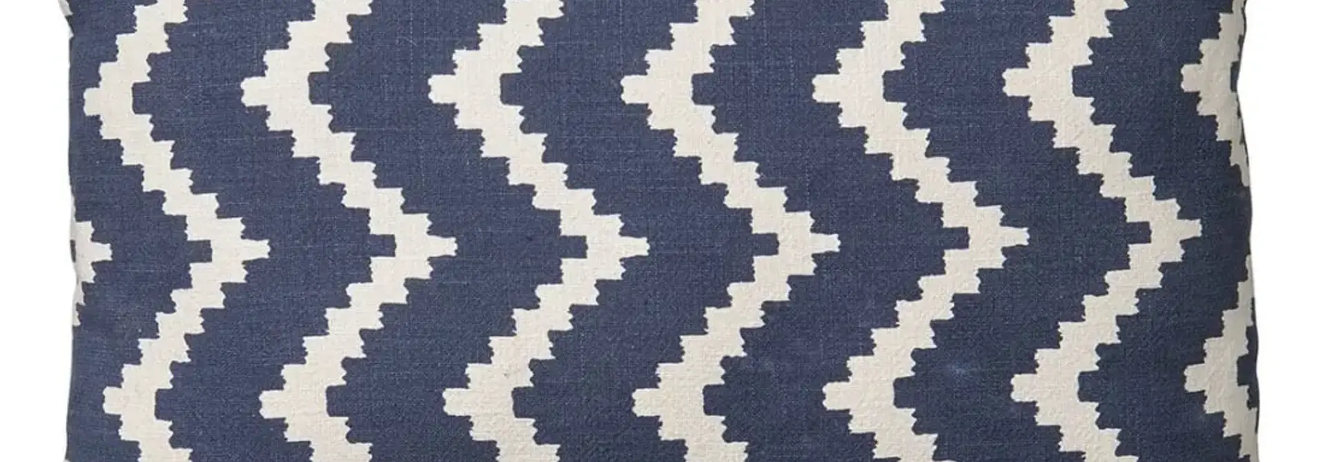 Coussin Outdoor Ikat Sema -  Blue & Off White 40x60cm