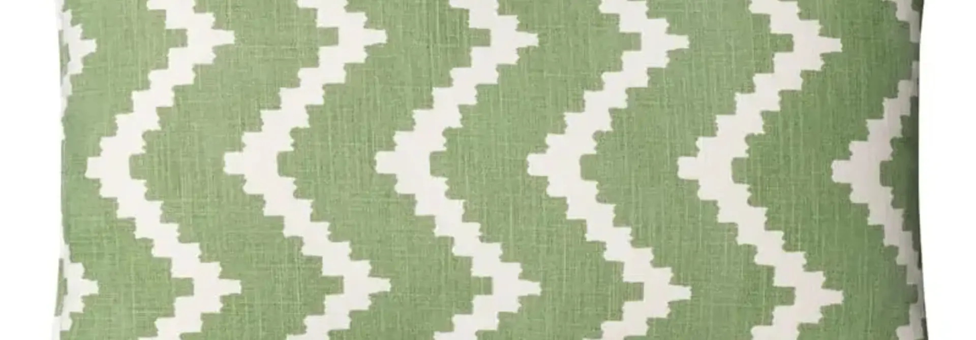 Coussin Outdoor Ikat Sema -  Sage  & Off White 40x60cm