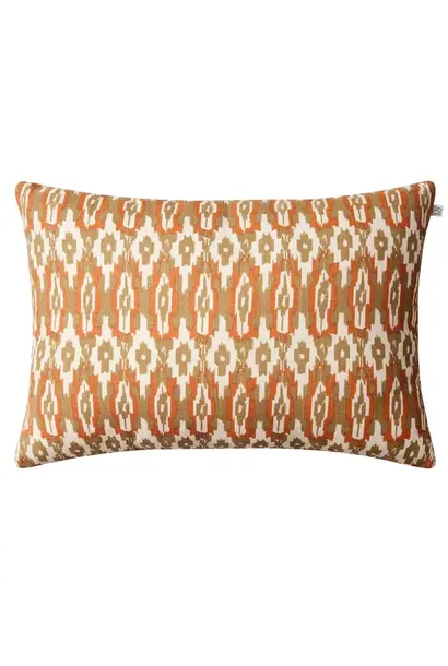 Coussin Outdoor Ikat Delhi Beige  & Apricot Orange 40x60cm