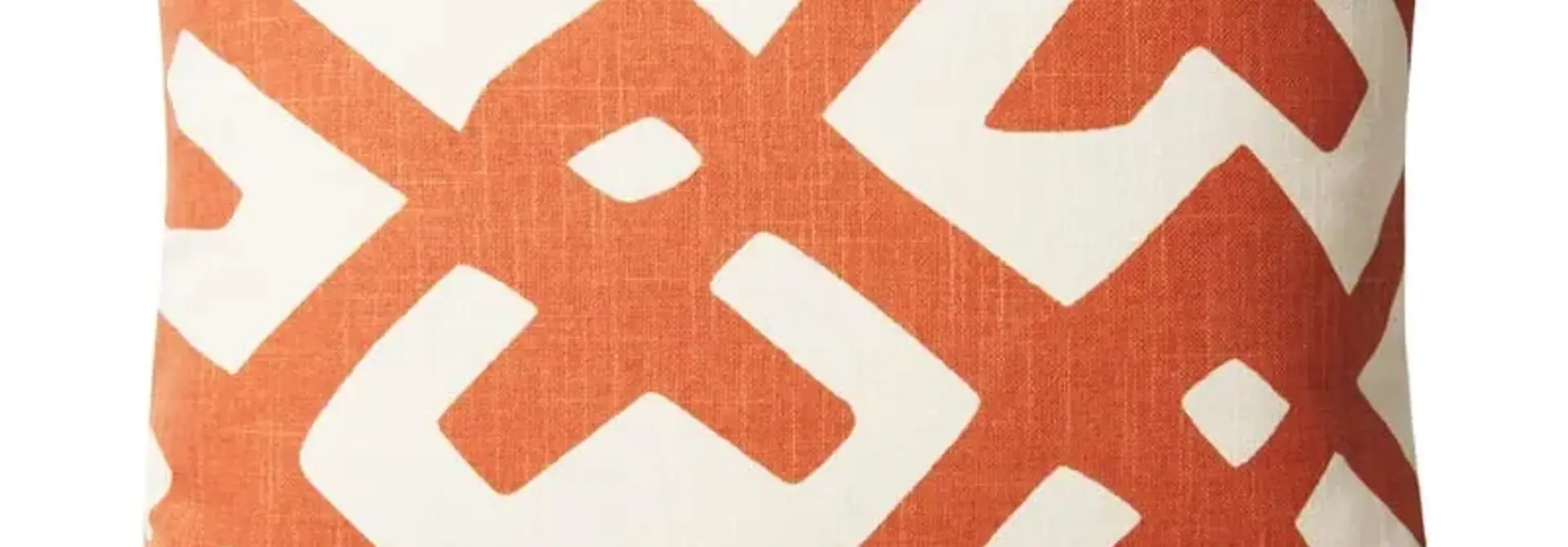 Coussin Outdoor Dadra - Apricot Orange  & Off White 50x50cm