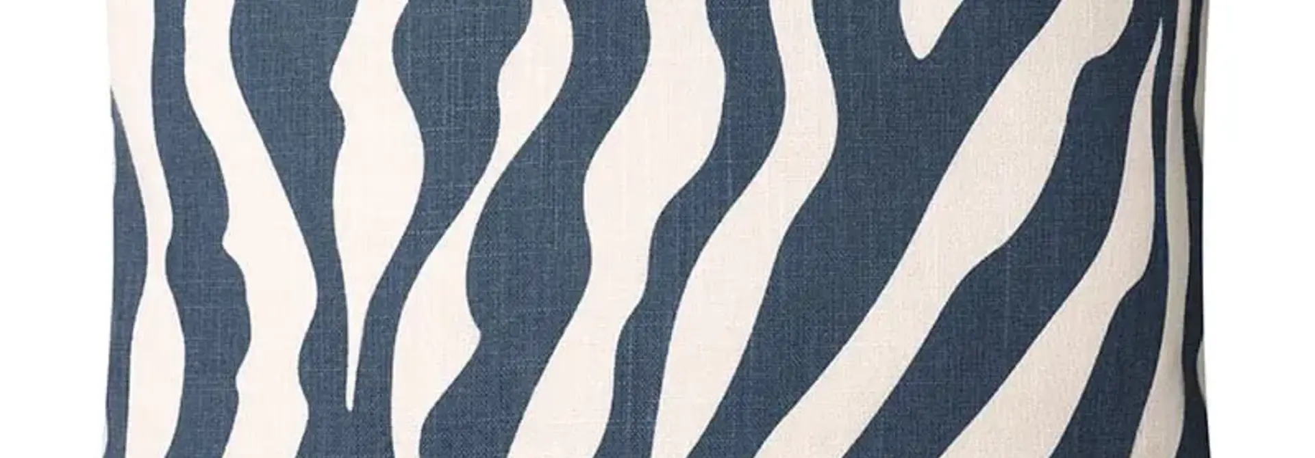 Coussin Outdoor Zebra Blue & Off White 50x50cm
