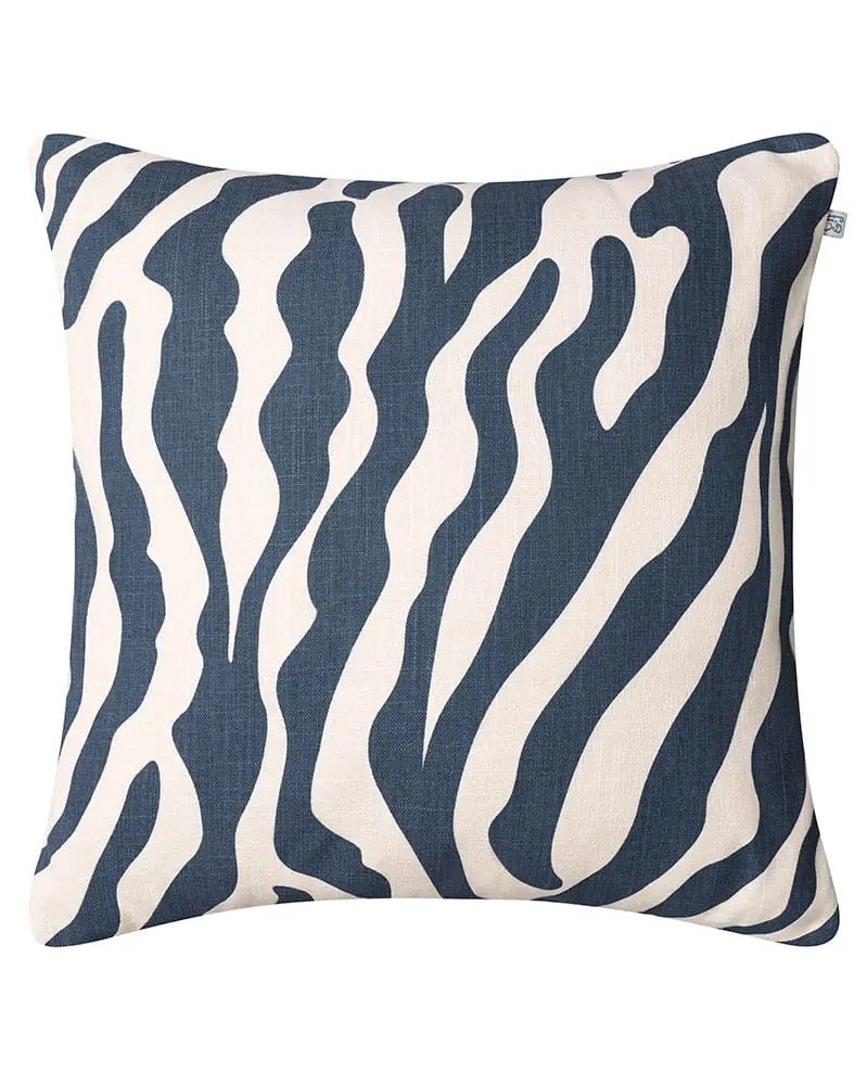 Coussin Outdoor Zebra Blue & Off White 50x50cm-1