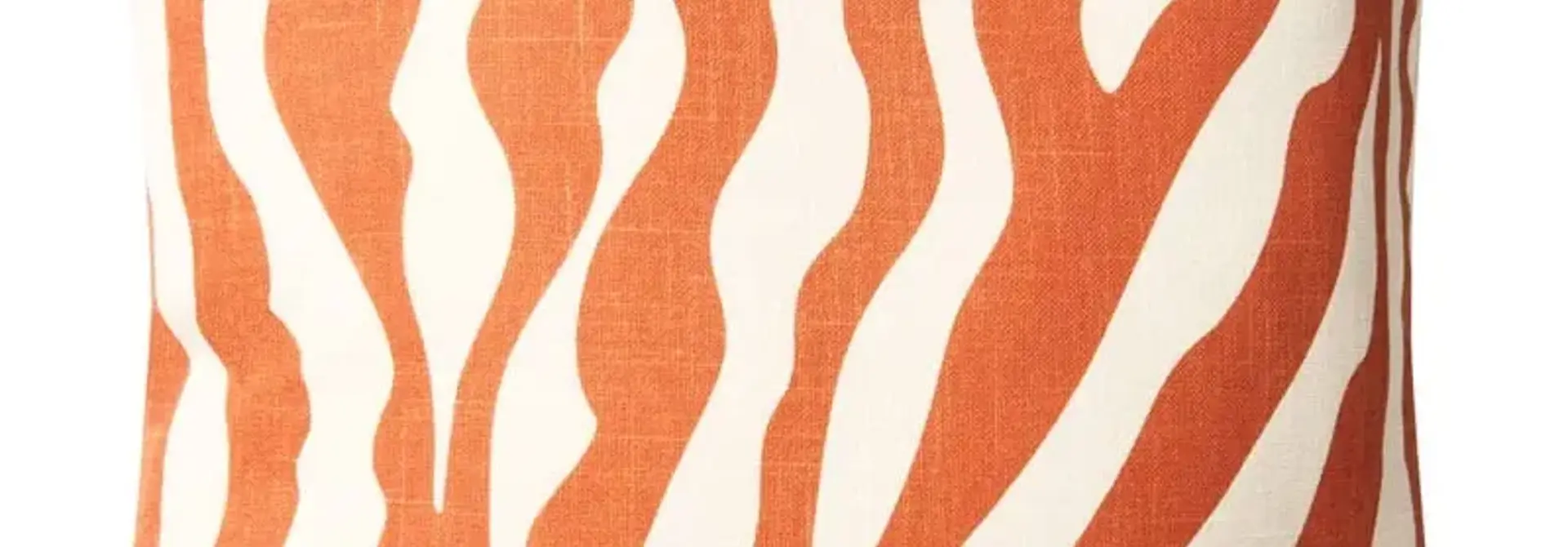 Cushion Outdoor Zebra Apricot Orange & Off White 50x50cm