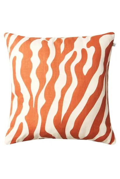 Coussin Outdoor Zebra Apricot Orange & Off White 50x50cm