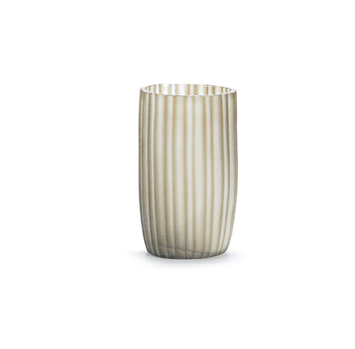 Vase Siena Verre Transparent Gris Fumé S-1