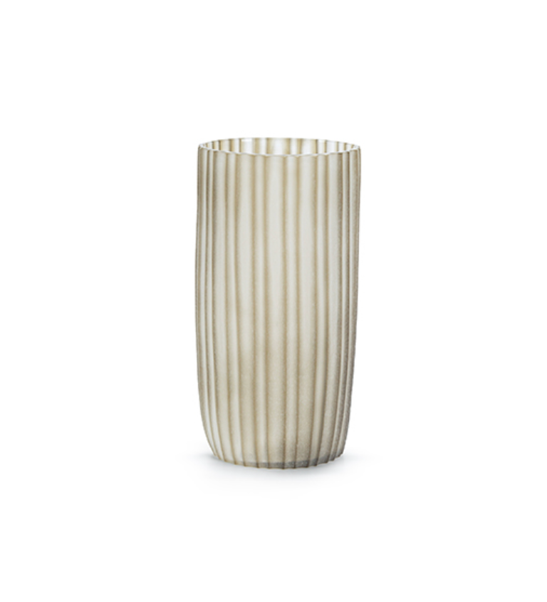 Vase Siena Verre Transparent Gris Fumé L-1