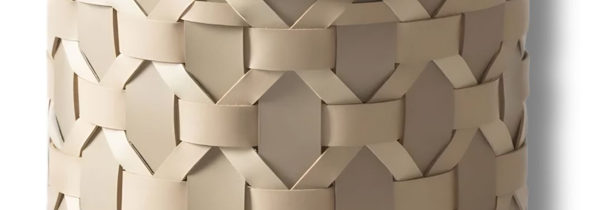 Basket Palù Leather High ⌀40x45cm