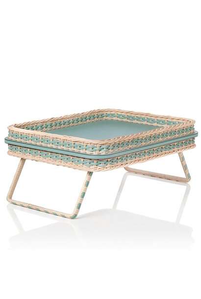 Reims Bed Tray Rotin Natural & Golf Sky