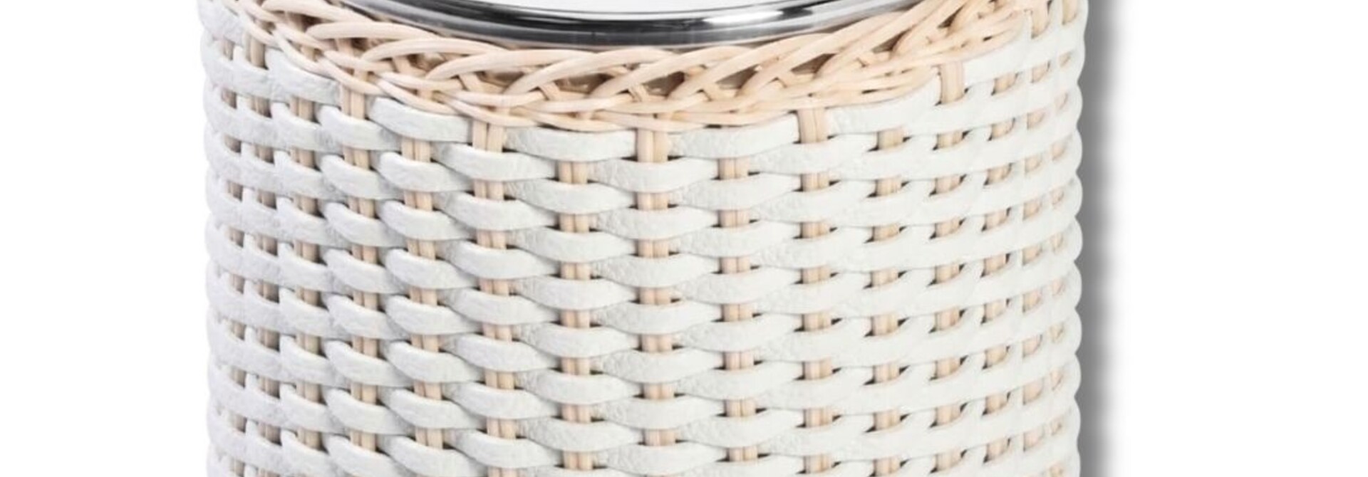 Ice Bucket Menton Rotin Natural & Golf White