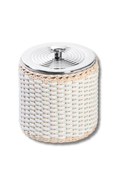 Ice Bucket Menton Rotin Natural & Golf White