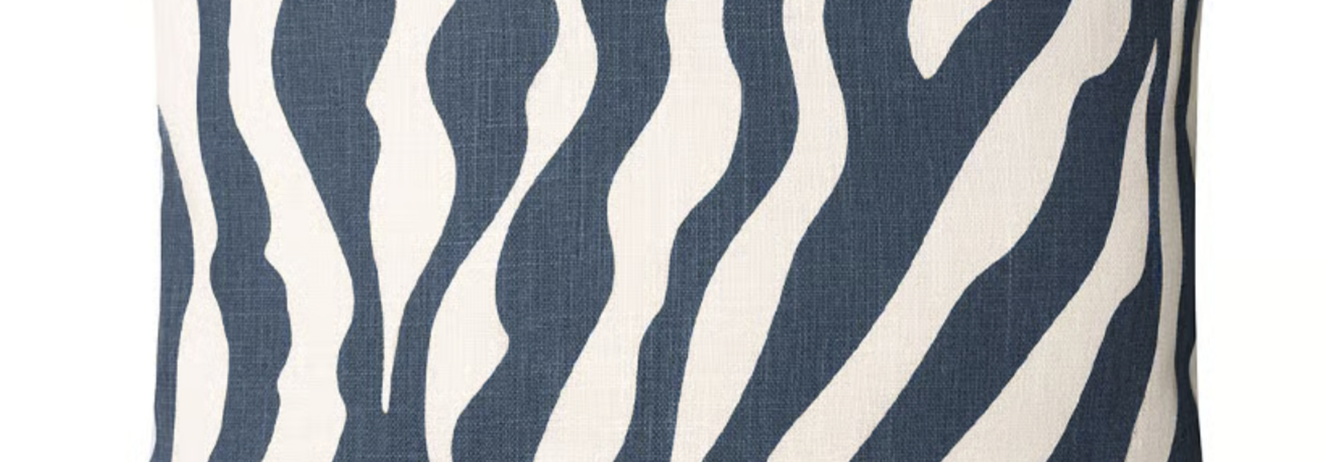 Cushion Outdoor Zebra Blue & Off White 50x50cm