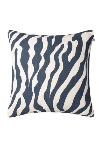 Coussin Outdoor Zebra Blue & Off White 50x50cm