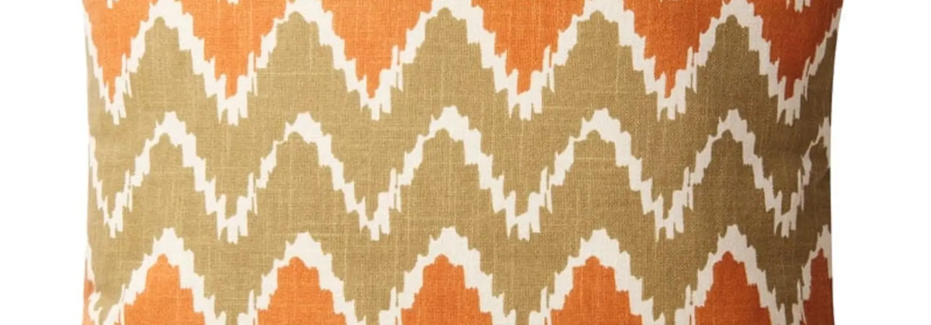 Cushion Outdoor Ikat Bangalore Beige & Apricot Orange 40x60cm