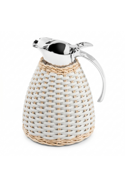 Carafe Monceau en Rotin Natural & Golf White 1L