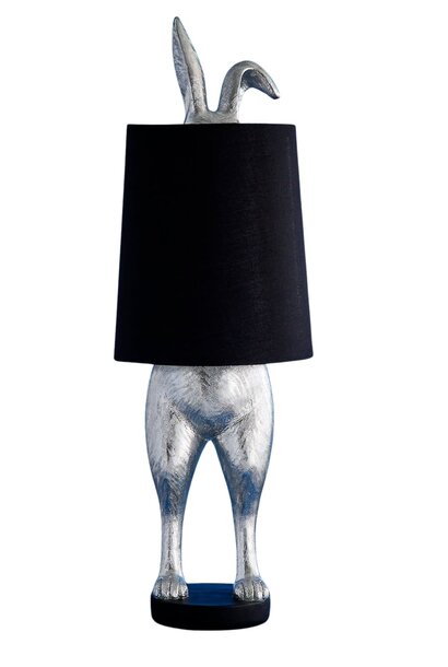 Lampe de Table Hiding Bunny Argent & Noir 74cm