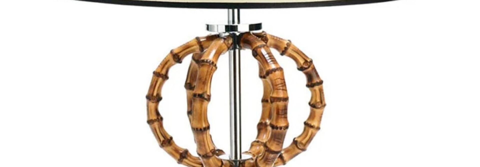 Table Lamp Medea N°2 Bamboo & Chrome