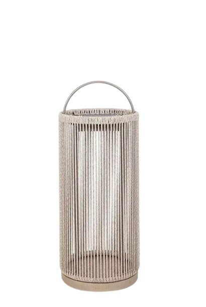Lanterne Solaire Rop&Strip Beige & Granite 65cm