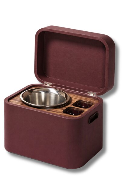 Poltrona Frau Coffret à Champagne en Cuir Brossura