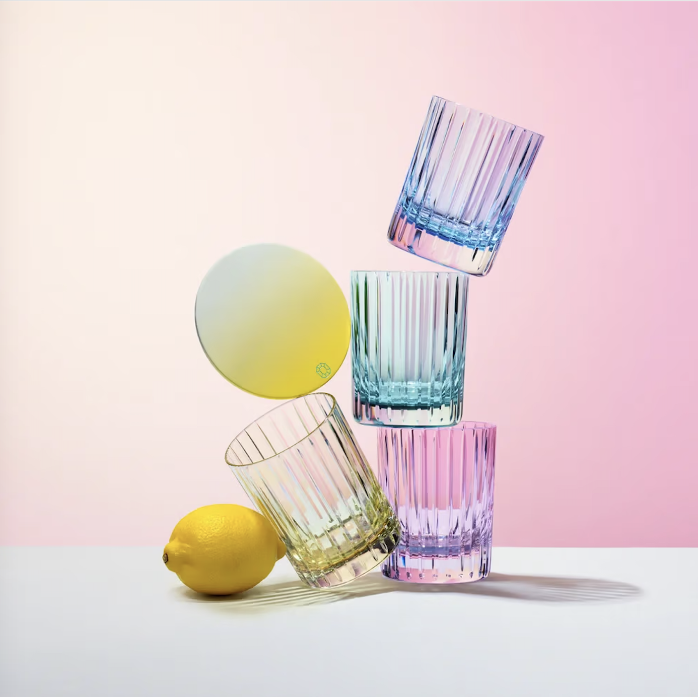 Gobelets Harmonie Colors of Joy Cristal Pastel Multicolore-2