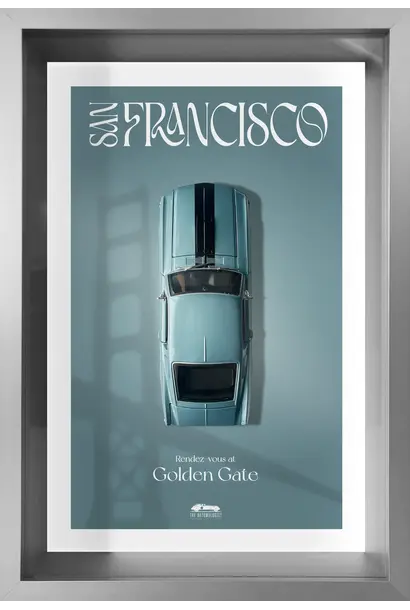 Mustang GT500 San Francisco Framed Artwork 40 × 60 cm