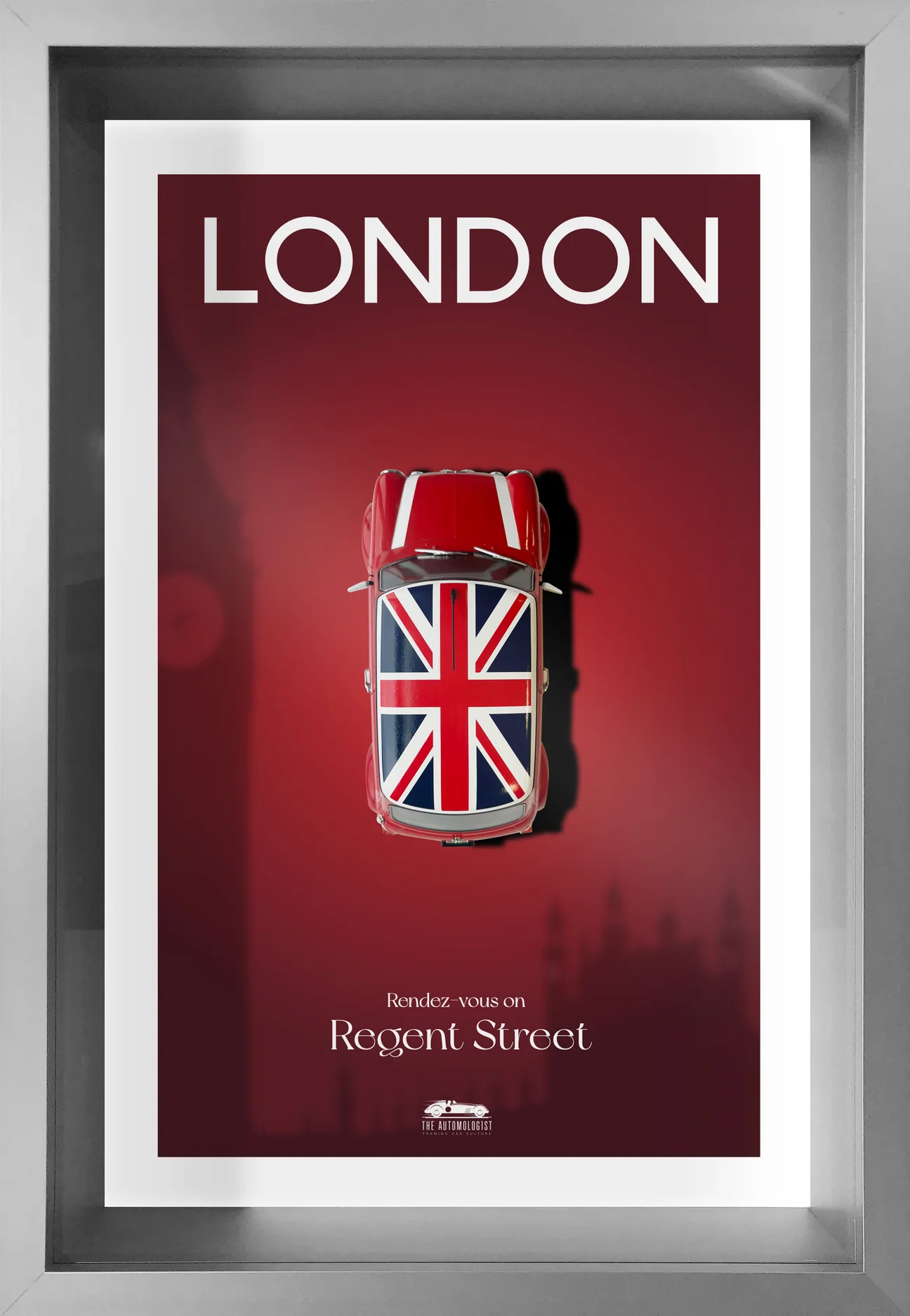 Cadre Mini Cooper Londres 40 x 60cm-1