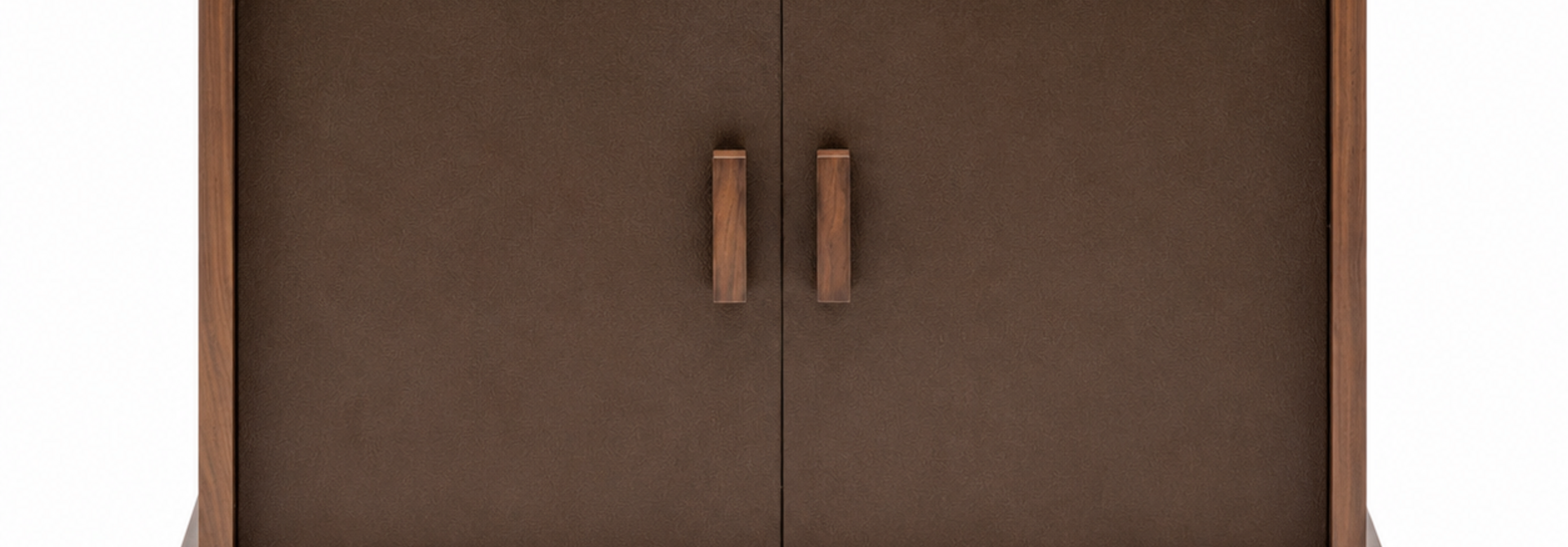 Structura Bar Drawers & Fridge Walnut & Calfskin Golf Moka