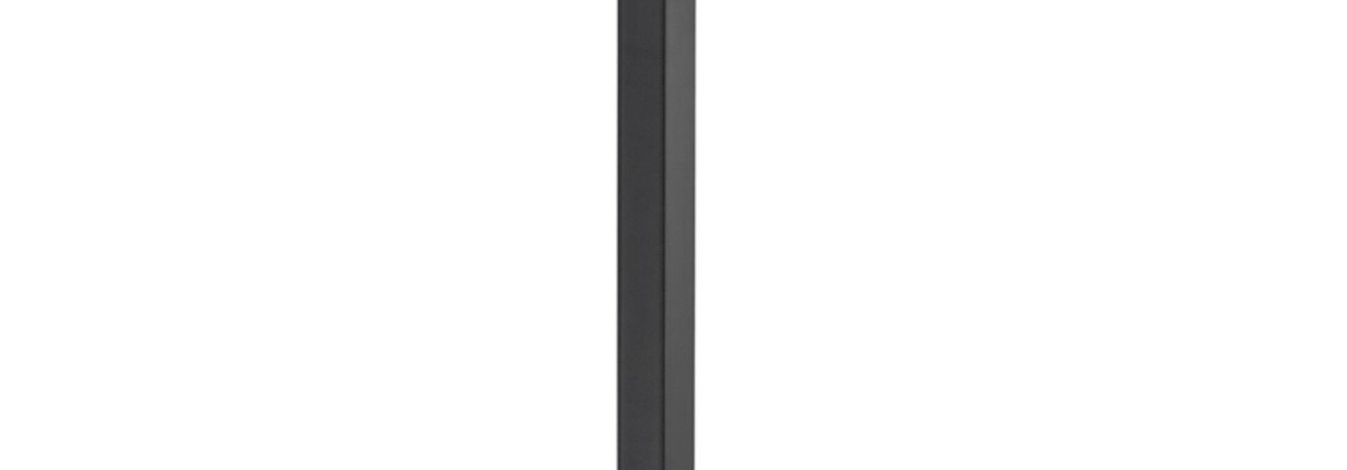 Lampadaire Alma en Corne & Cuir Noir