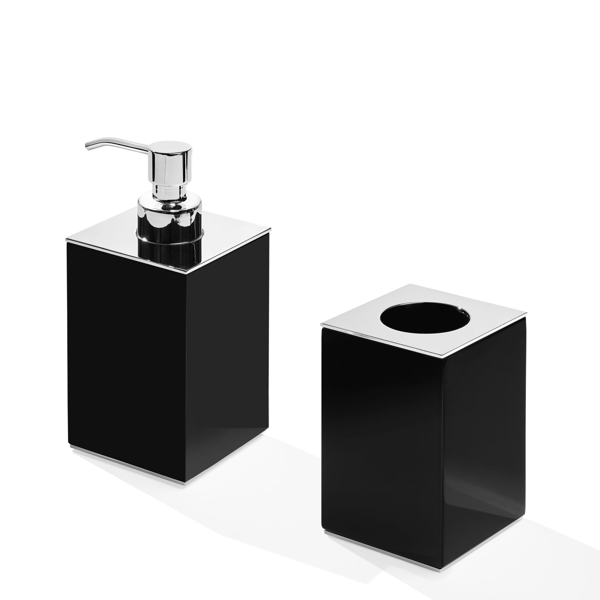 Plateau Argentella Bois Laqué Noir & Corne-5