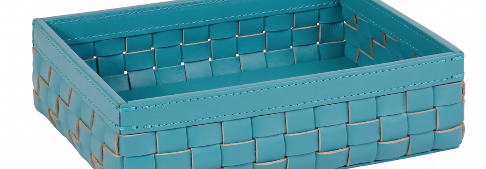 Panier de Rangement en Cuir Tressé – 62 × 45 × H18 cm