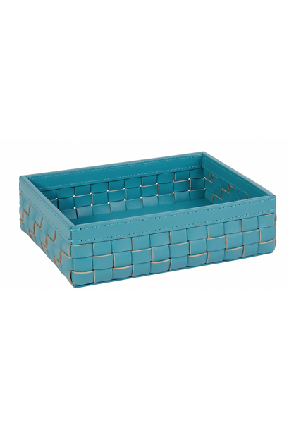 Panier de Rangement Barcellona en Cuir Tressé – 62 × 45 × H18 cm