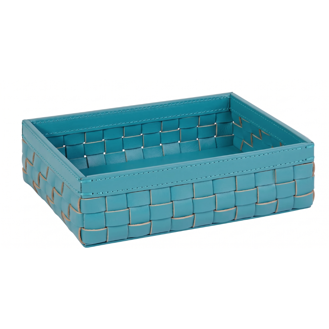 Panier de Rangement en Cuir Tressé – 62 × 45 × H18 cm-1