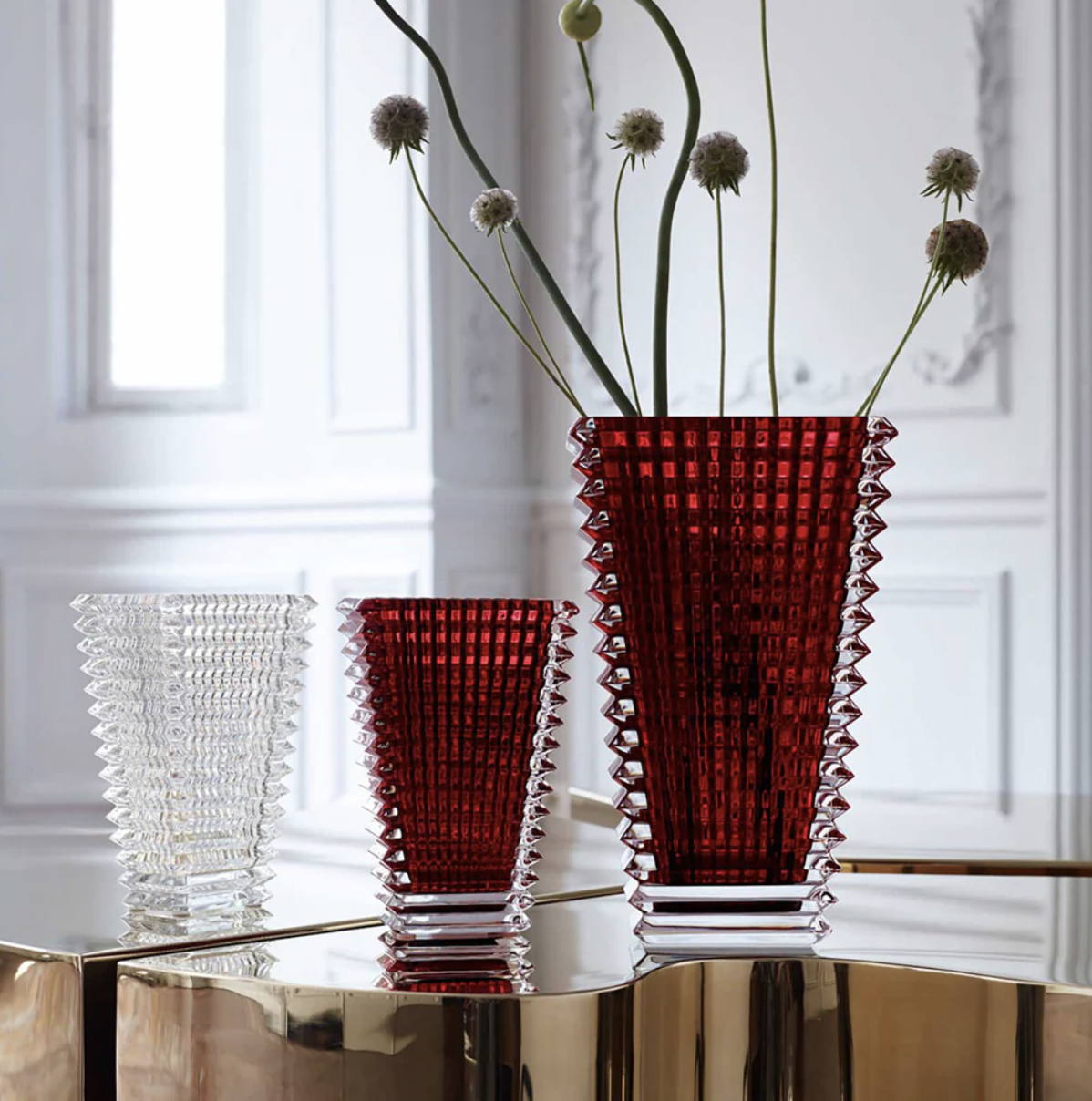 Vase Eye Rectangulaire Rouge S-4