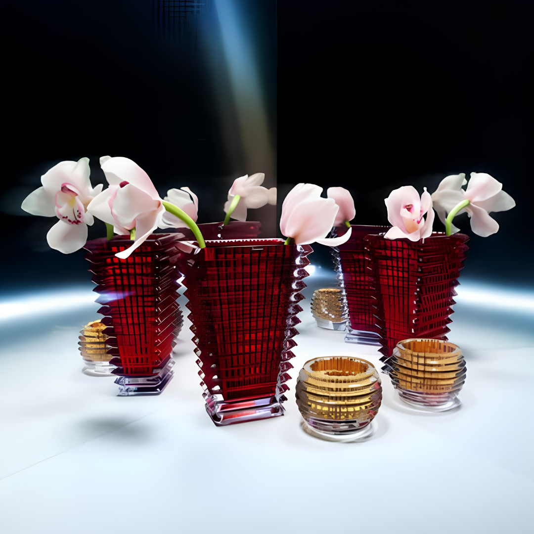 Vase Eye Rectangulaire Rouge S-3