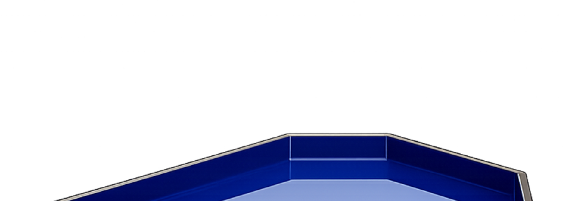 Plateau Octogone Bleu M